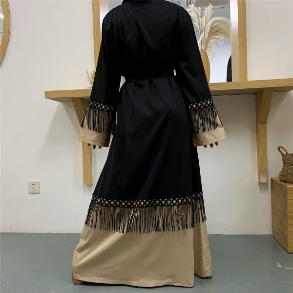 A Muslim Lace Abaya  With Tassels